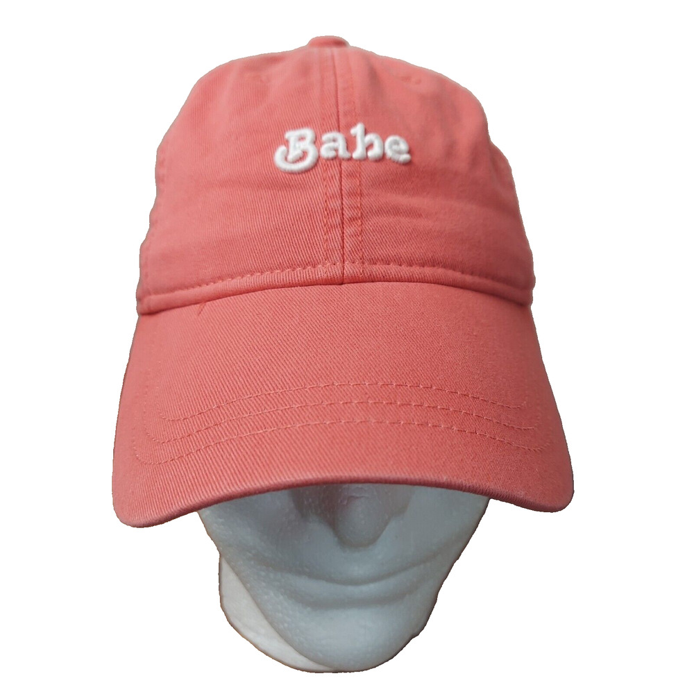 American Eagle ‘Babe’ Embroidered Baseball Hat Adjustable Women’s Y2K Cap Peach